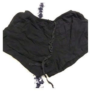 Black loose fitted shorts